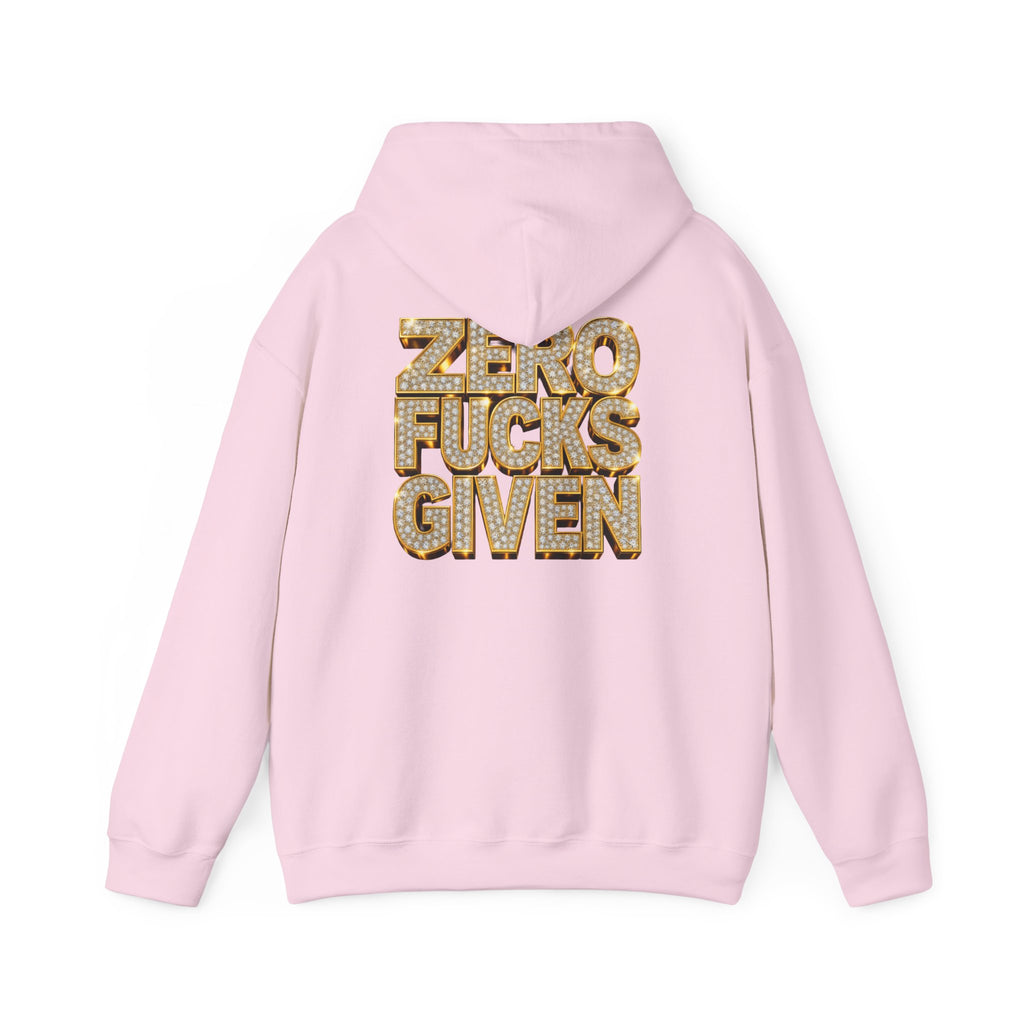 Zero Fucks Given Hoodie — Bold Marquee Lettering Graphic Pullover