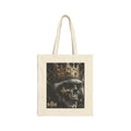 Skull King Tote Bag — Dark Vintage Crown Graphic Cotton Canvas Tote - mrdgaf.shop