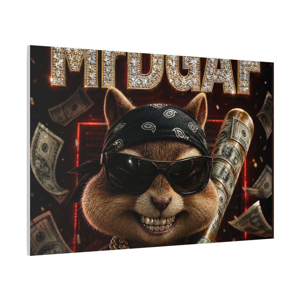 Dark Cardinal Bunny Canvas Print — Gothic Rabbit Wall Art