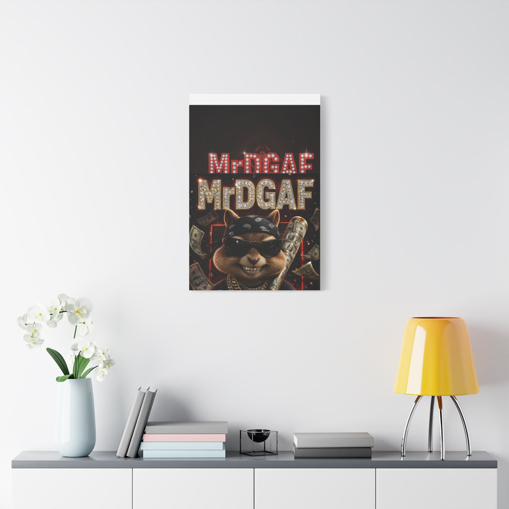 Dark Cardinal Bunny Canvas Print — Gothic Rabbit Wall Art