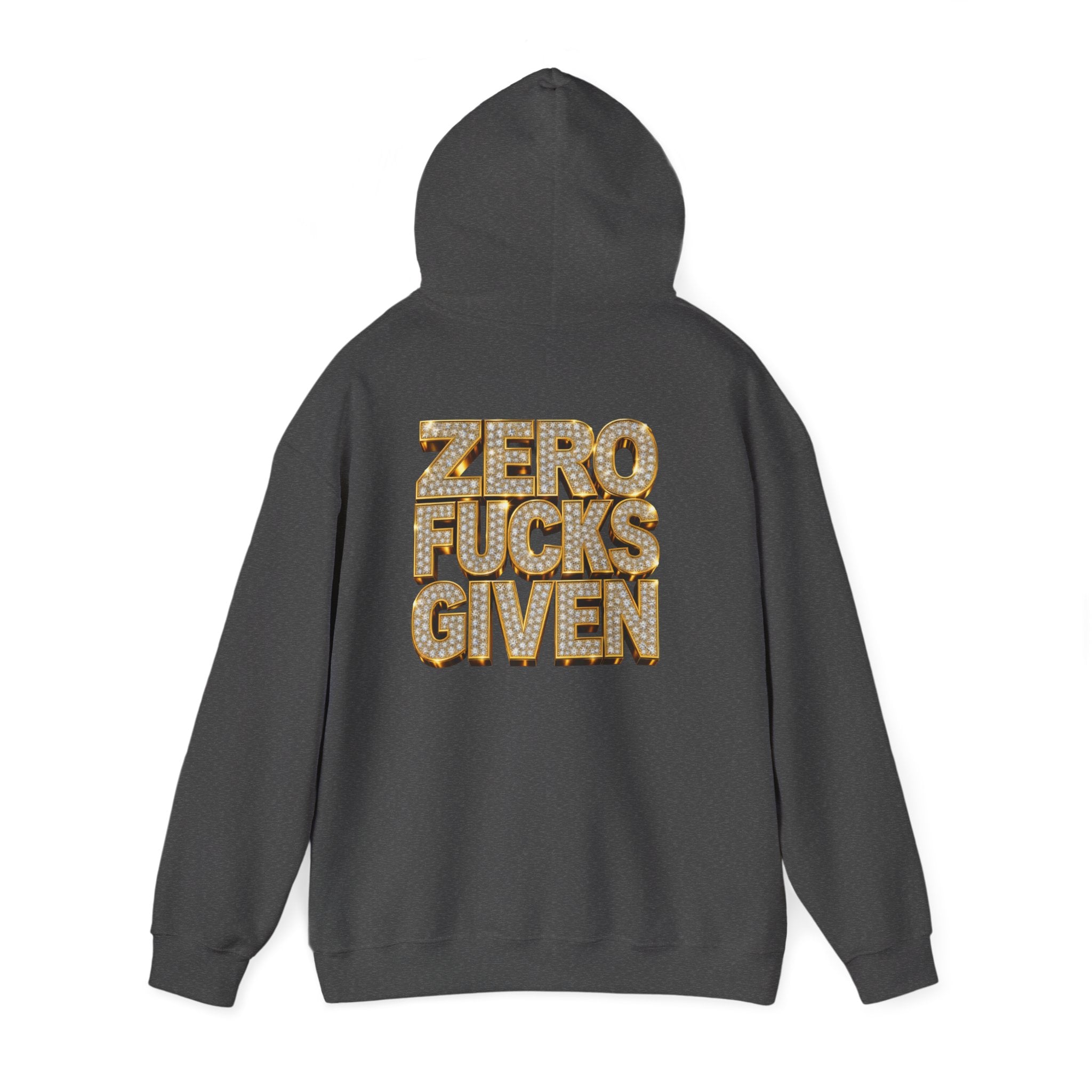 Zero Fucks Given Hoodie — Bold Marquee Lettering Graphic Pullover