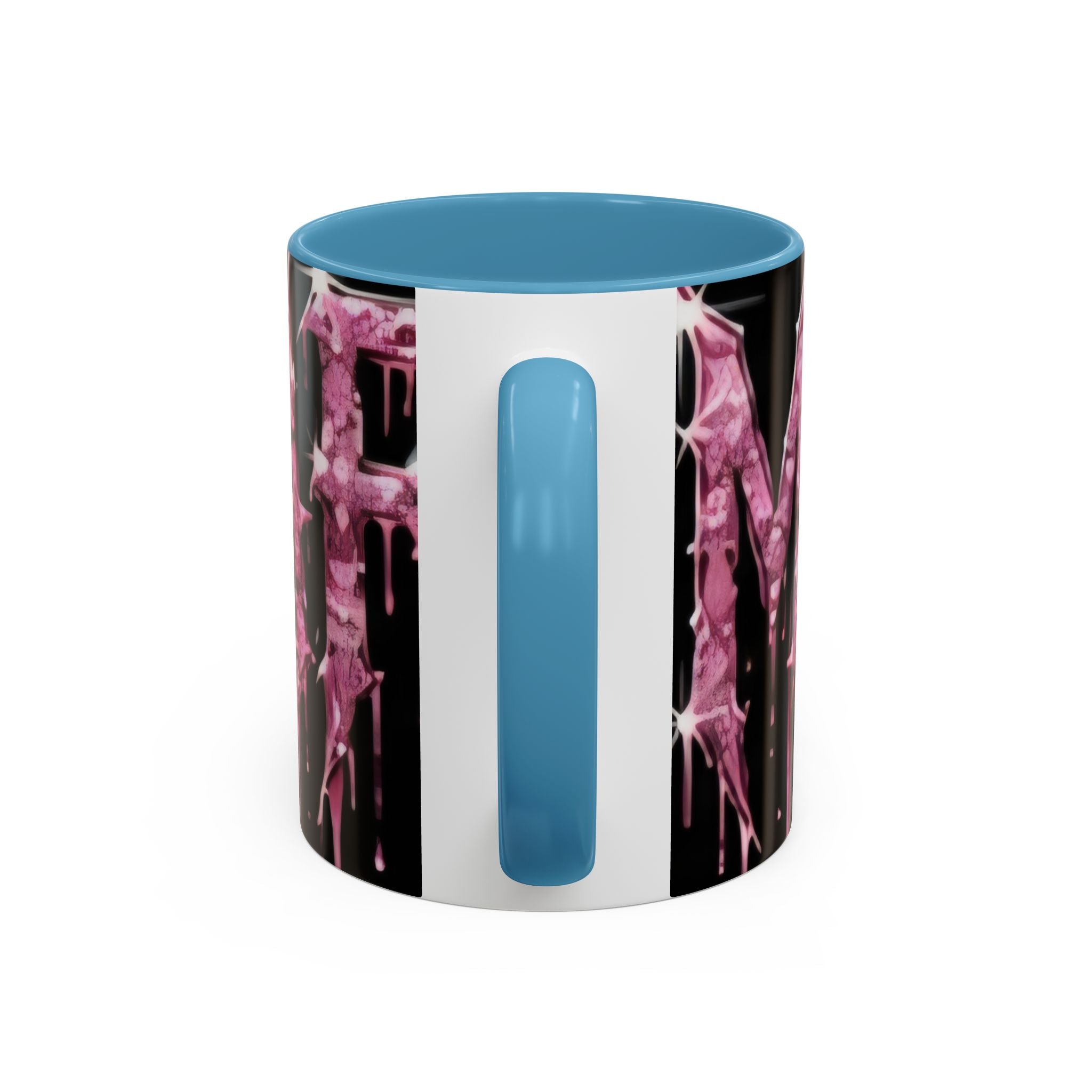 Dripping Pink Glitter Gothic Mug — Accent Coffee Cup (11/15oz) - mrdgaf.shop