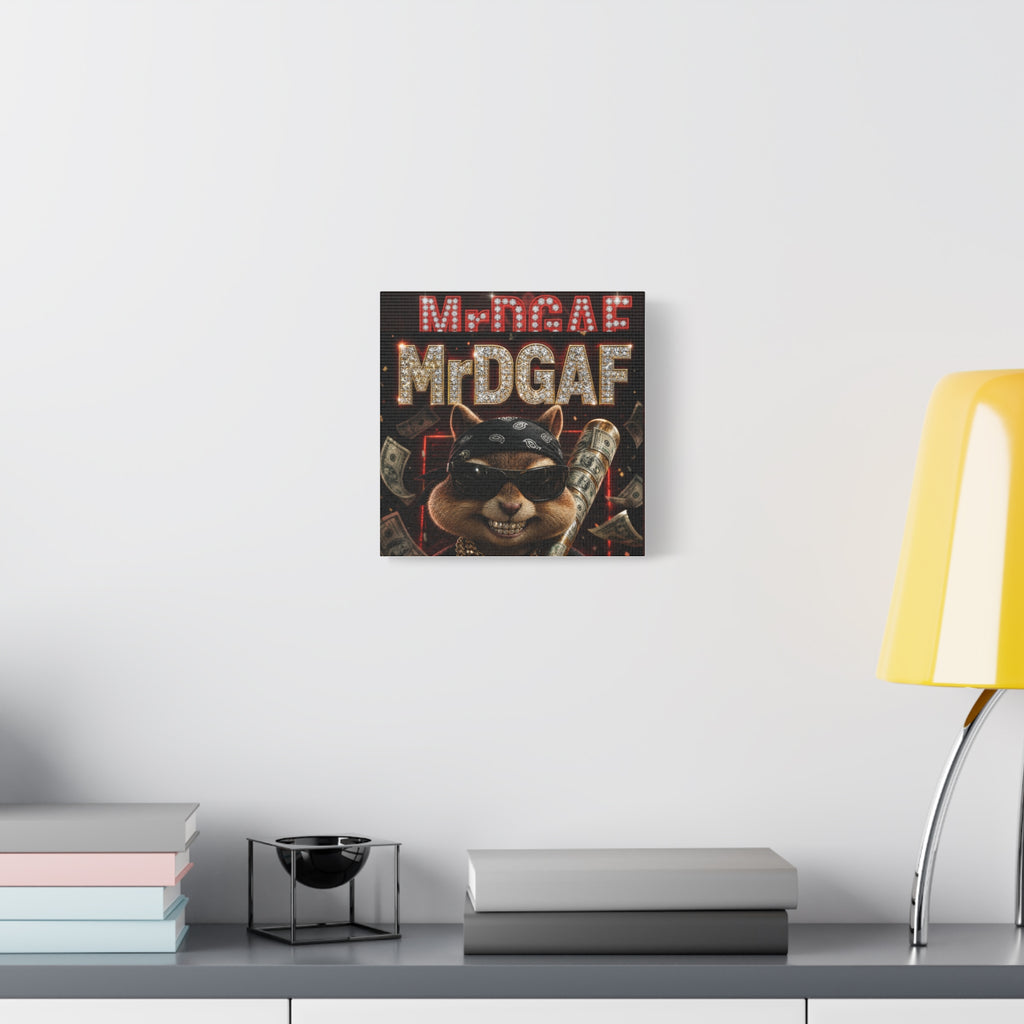 Dark Cardinal Bunny Canvas Print — Gothic Rabbit Wall Art