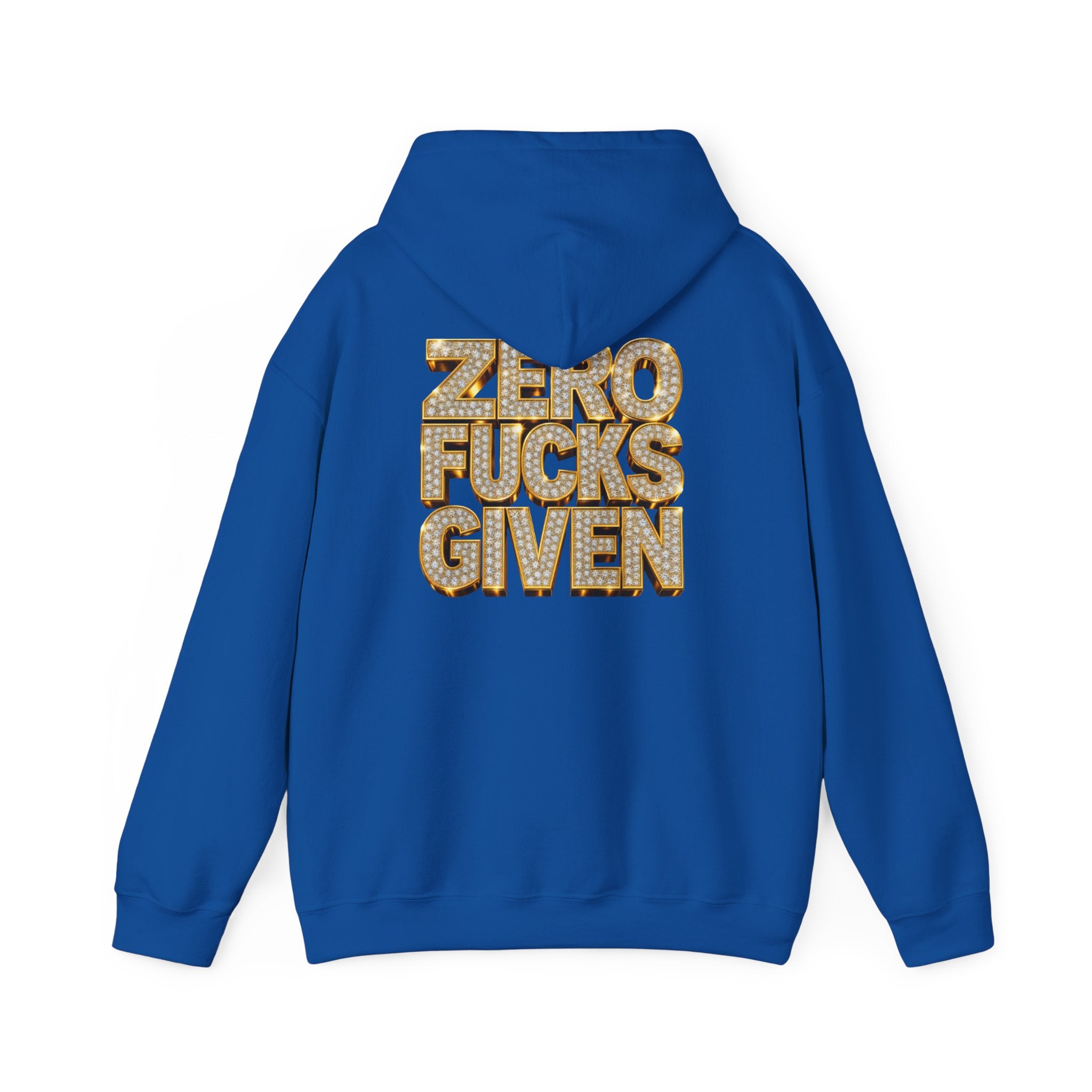 Zero Fucks Given Hoodie — Bold Marquee Lettering Graphic Pullover