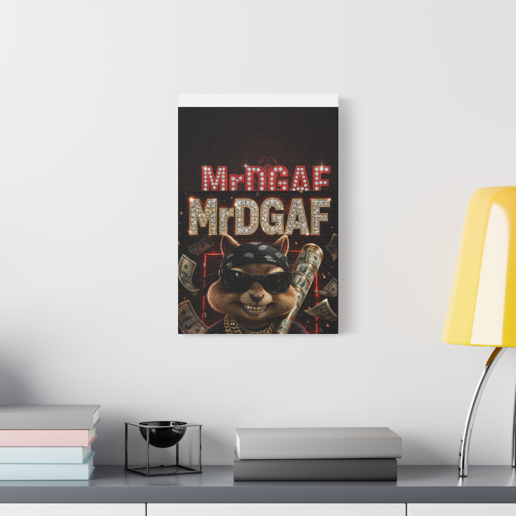 Dark Cardinal Bunny Canvas Print — Gothic Rabbit Wall Art