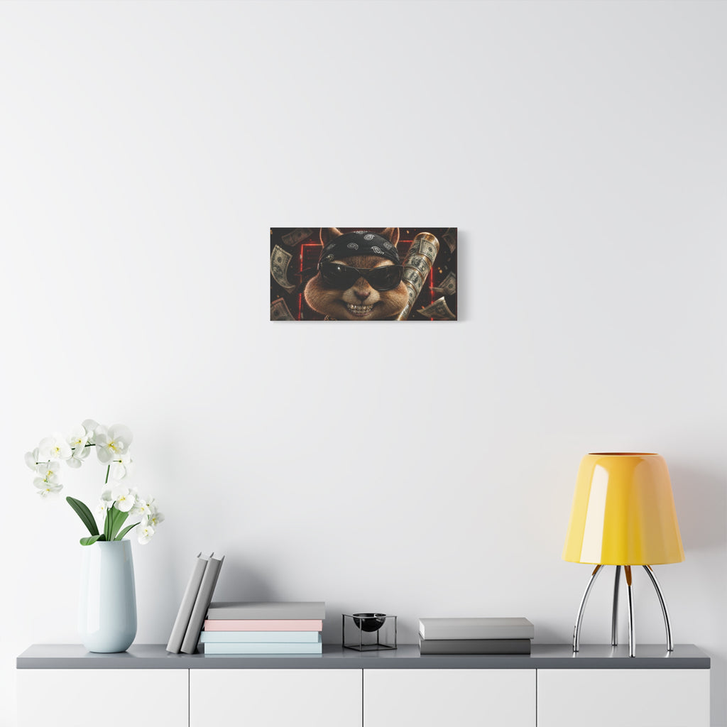Dark Cardinal Bunny Canvas Print — Gothic Rabbit Wall Art