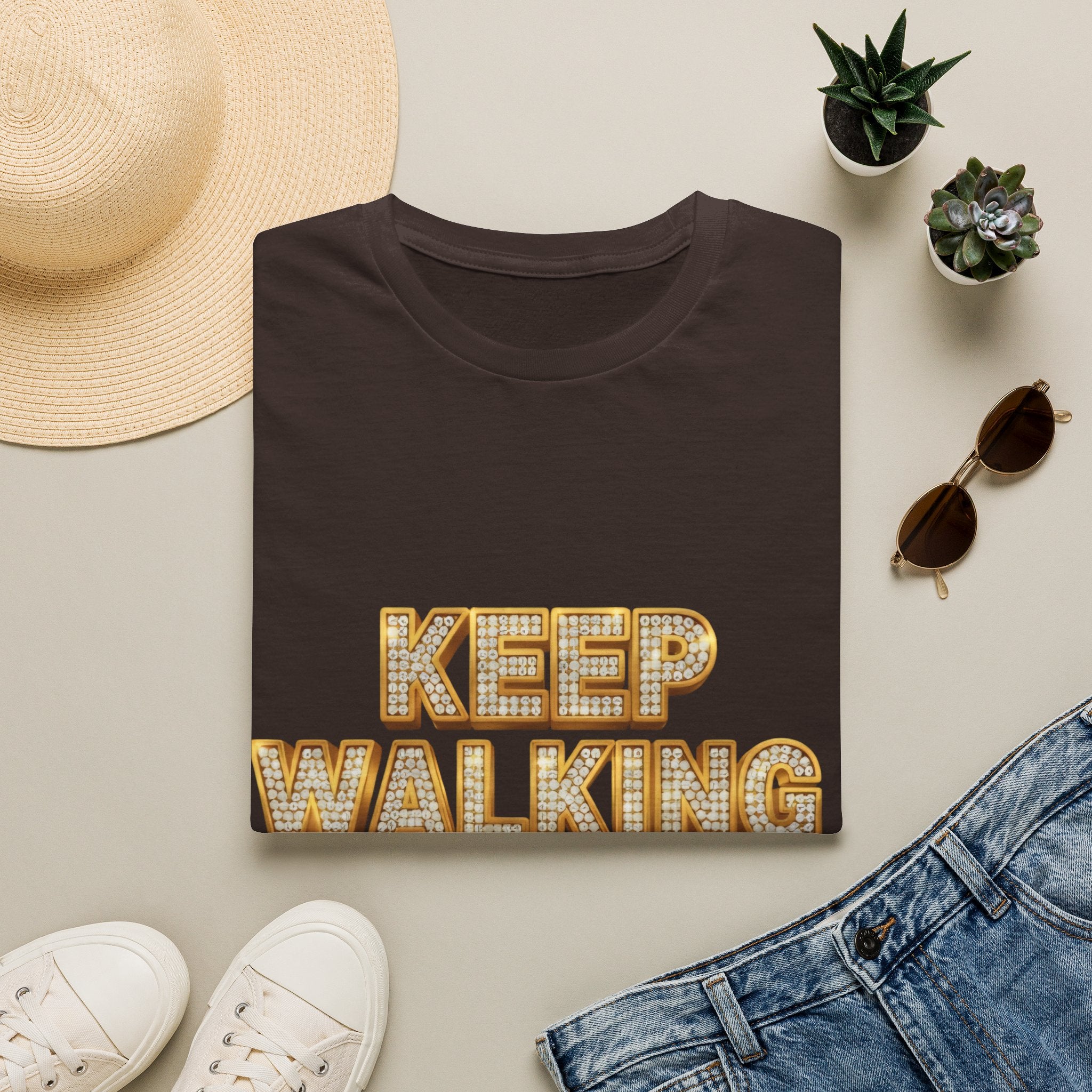 Keep Walking Asshole T-Shirt — Bold Retro Marquee Text Tee