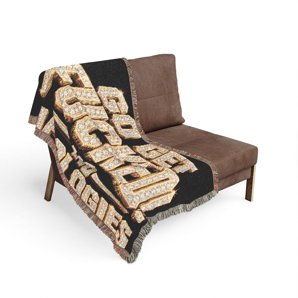 Woven Blanket — 'Go Get Fucked! No Apologies' Statement Throw