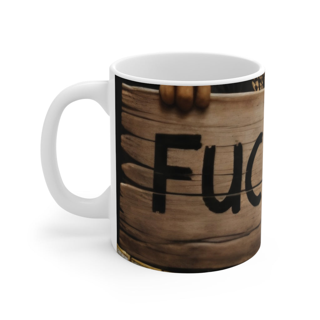 Rustic 'Fuck Off' Coffee Mug — 11oz Ceramic Novelty Mug