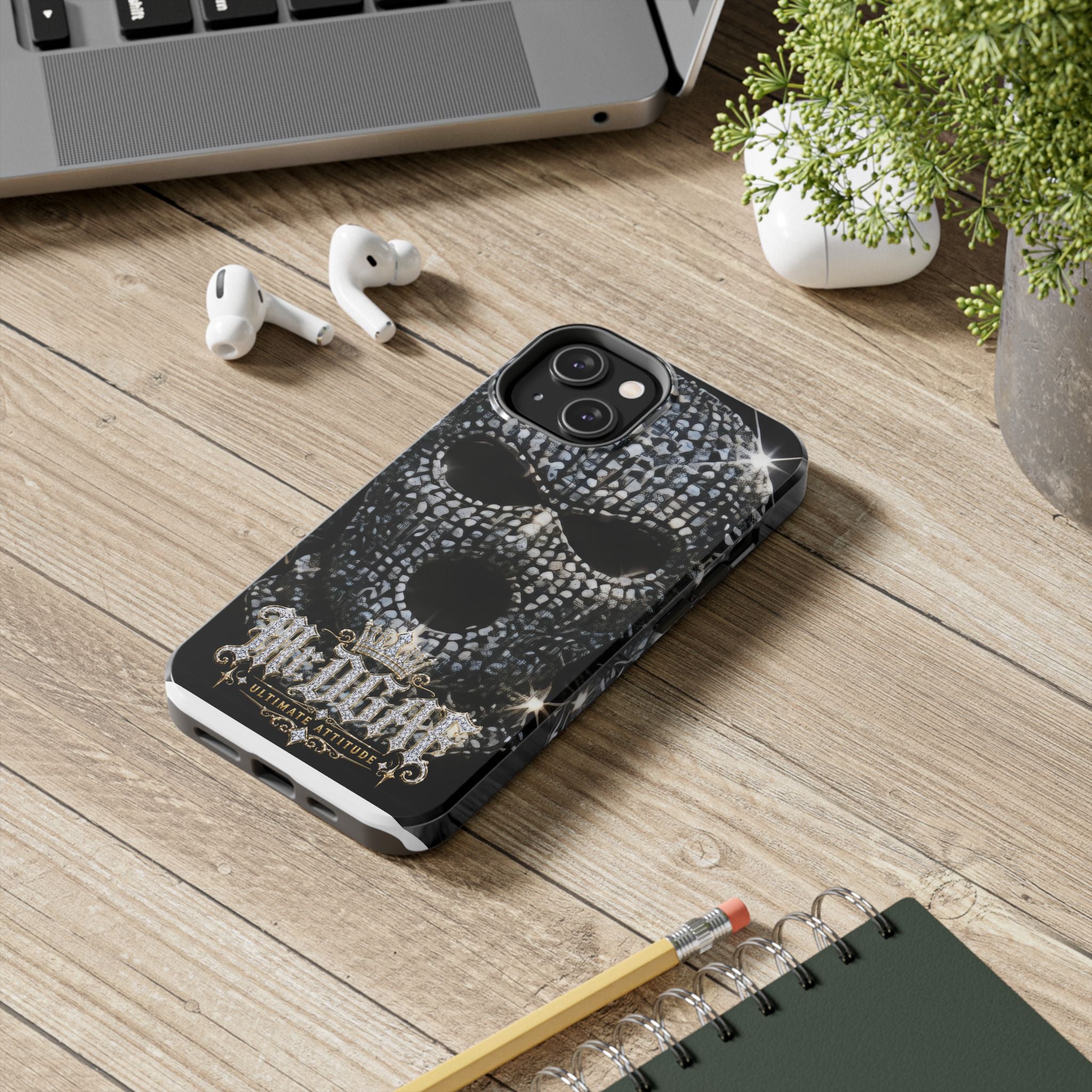 Skull Rhinestone Tough Phone Case — "Outlaw" Ultimate Attitude - mrdgaf.shop