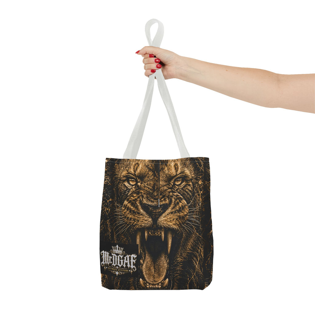 Roaring Lion Tote Bag – Vintage Fierce Animal Print Everyday Tote - mrdgaf.shop