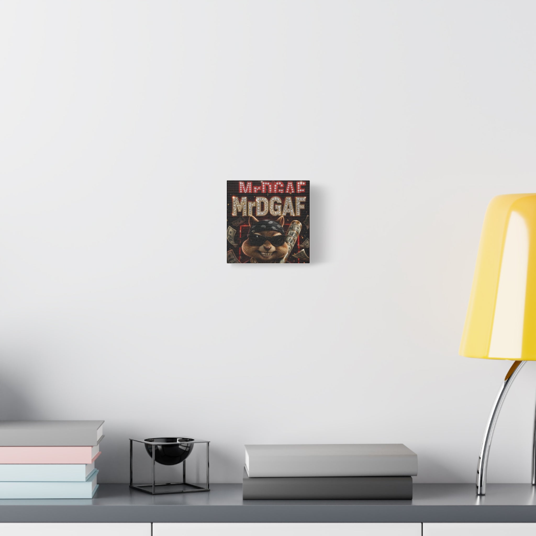 Dark Cardinal Bunny Canvas Print — Gothic Rabbit Wall Art