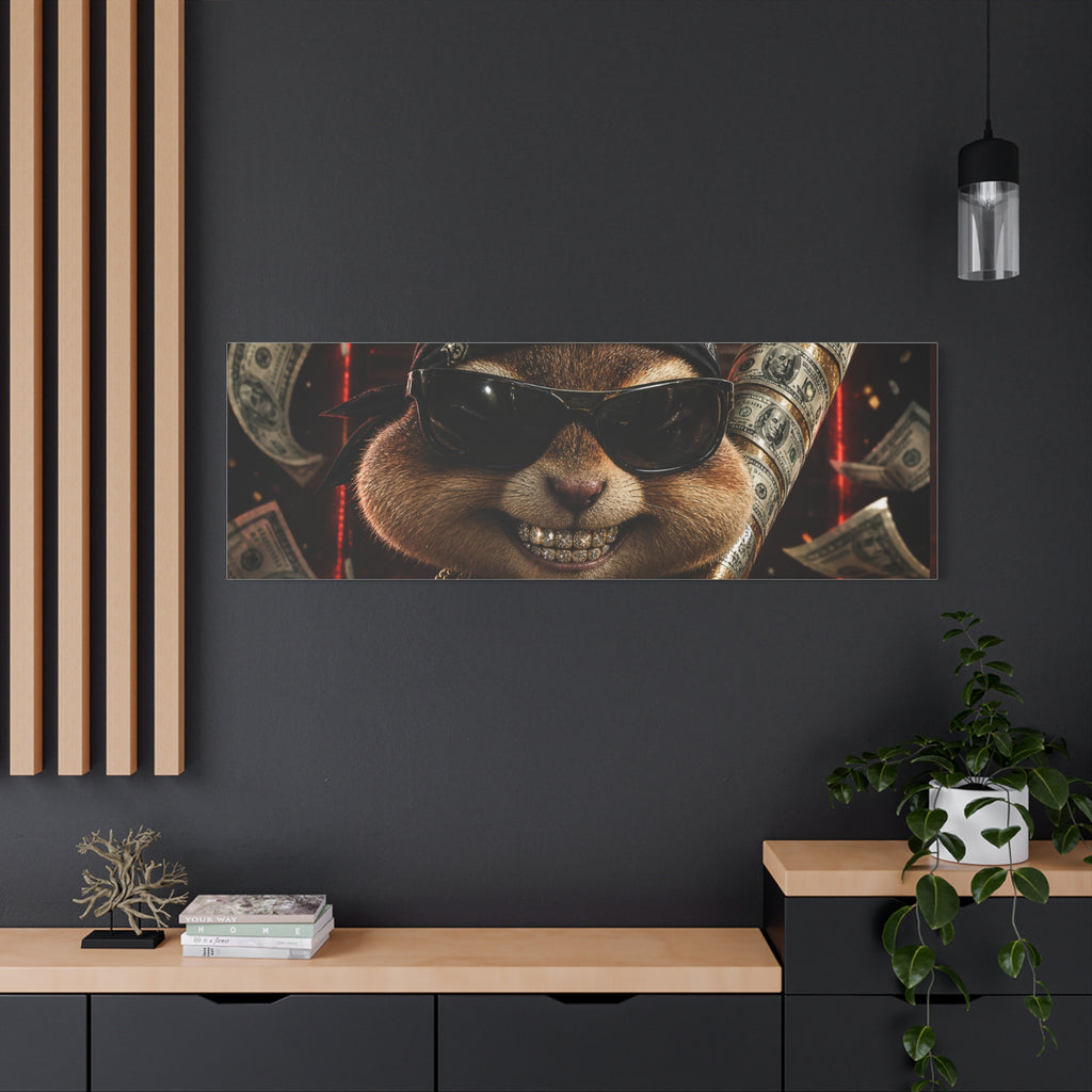 Dark Cardinal Bunny Canvas Print — Gothic Rabbit Wall Art