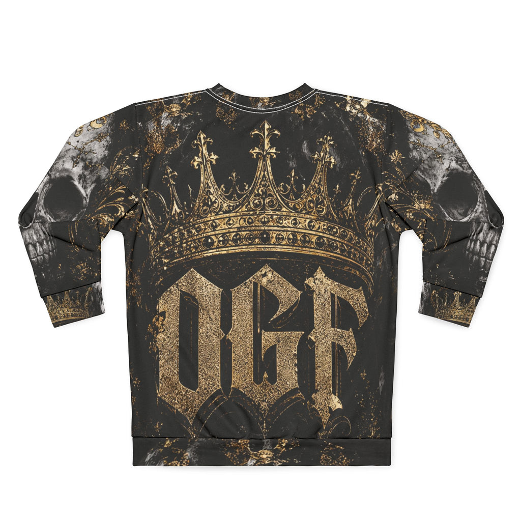Skull Crown Sweatshirt — Gothic OGF All-Over Print - mrdgaf.shop