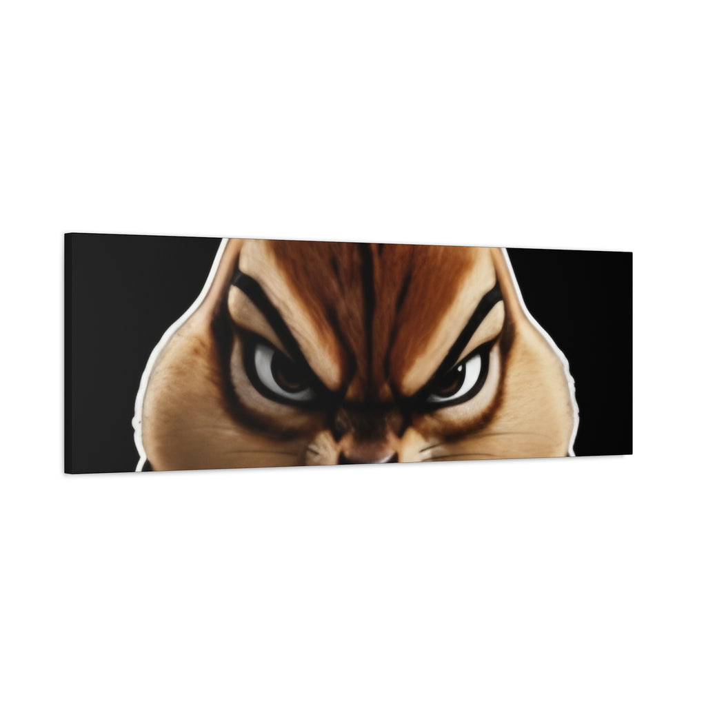 Edgy Chipmunk Canvas Print – "Go Fuck Yourself" Statement Wall Art