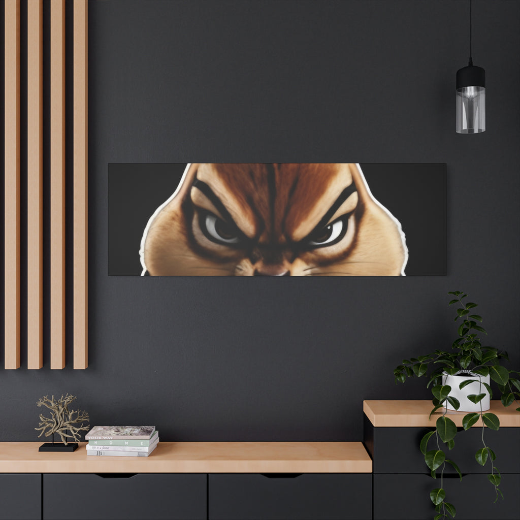 Edgy Chipmunk Canvas Print – "Go Fuck Yourself" Statement Wall Art