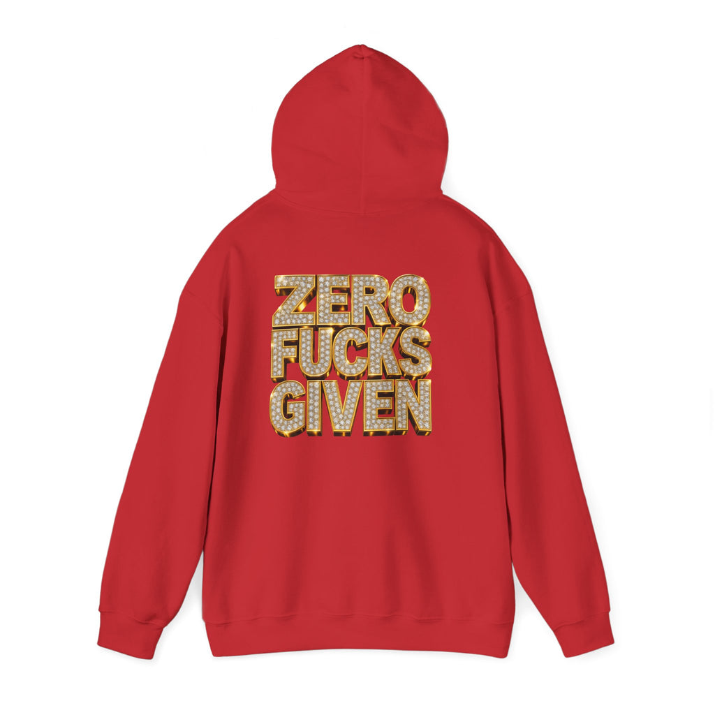 Zero Fucks Given Hoodie — Bold Marquee Lettering Graphic Pullover