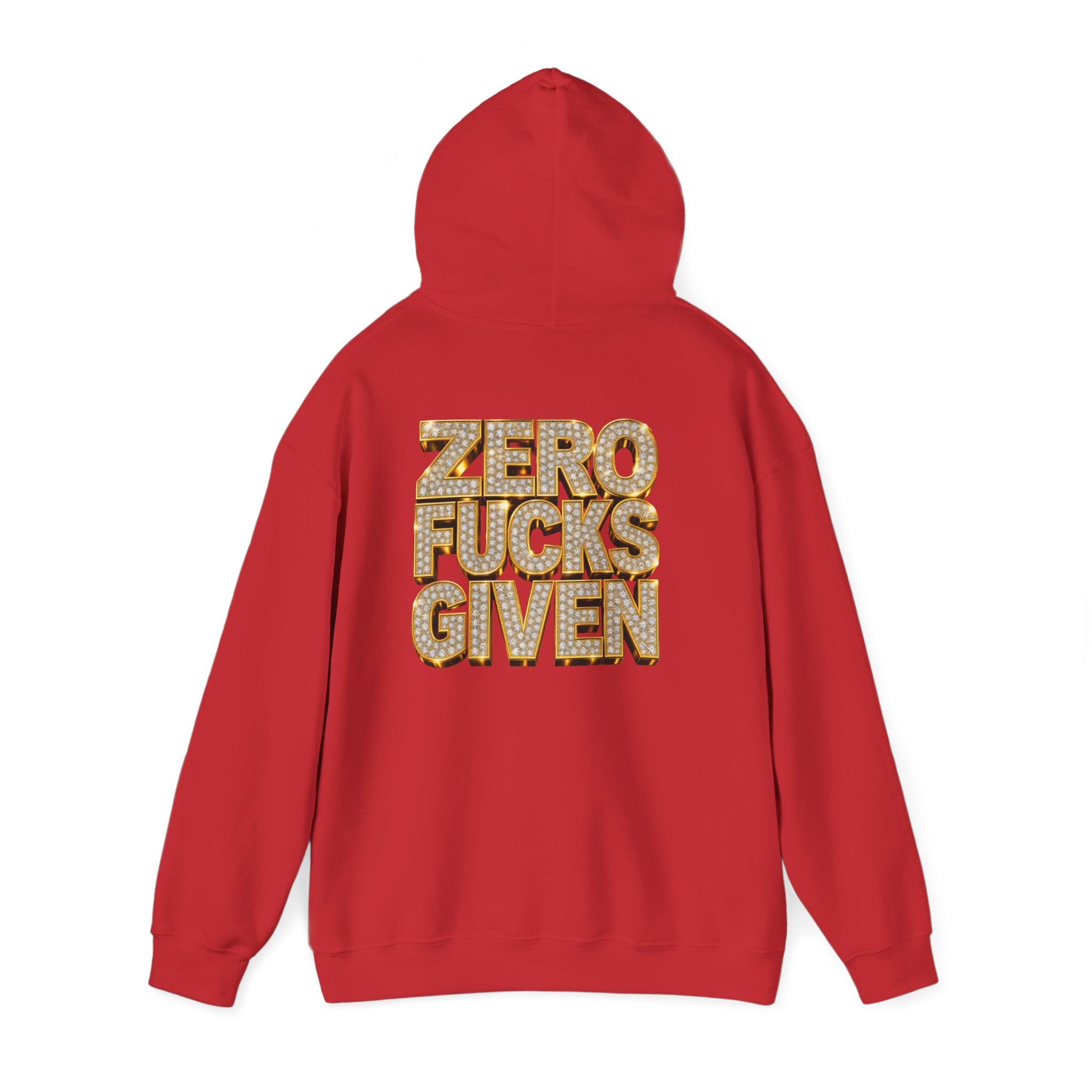 Zero Fucks Given Hoodie — Bold Marquee Lettering Graphic Pullover
