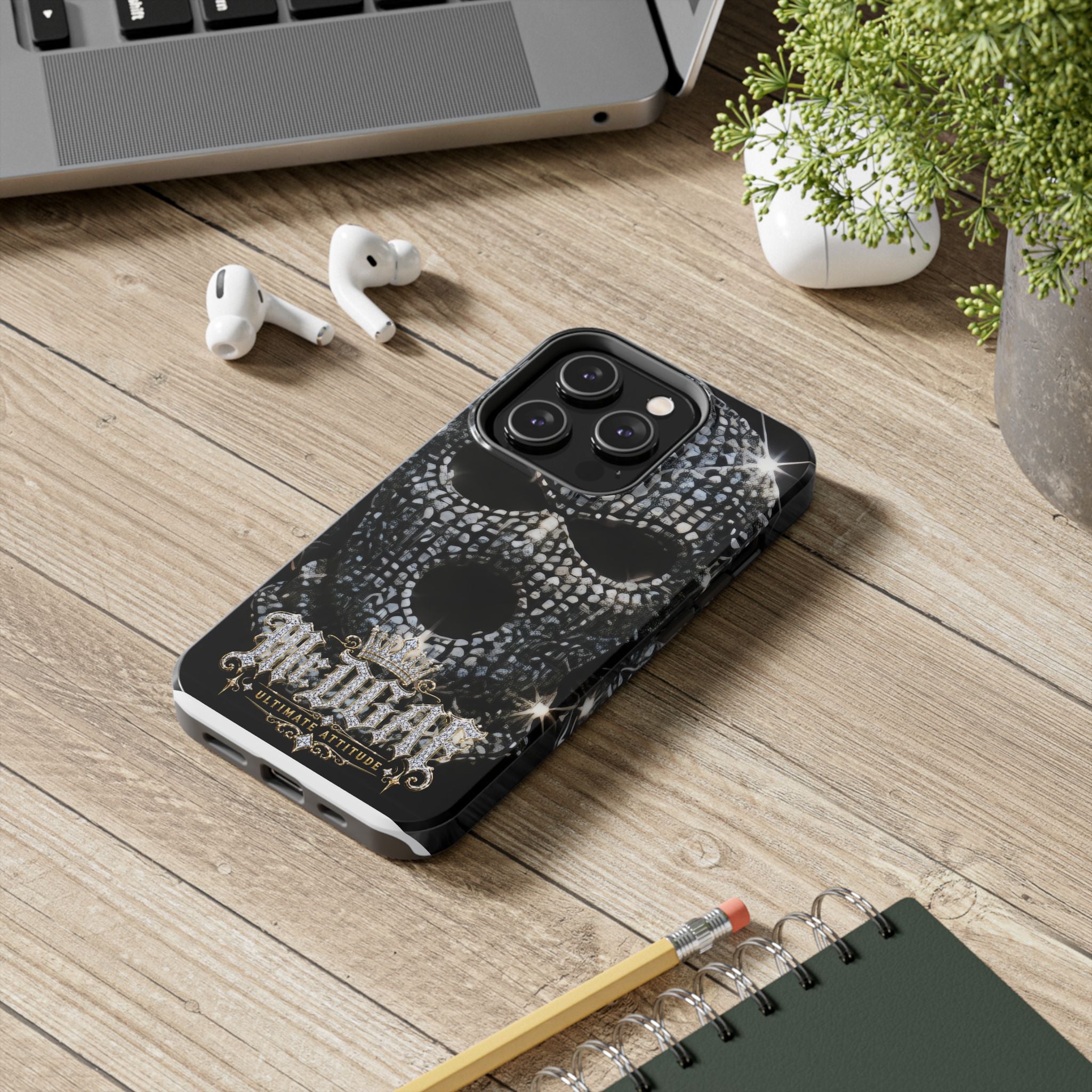Skull Rhinestone Tough Phone Case — "Outlaw" Ultimate Attitude - mrdgaf.shop