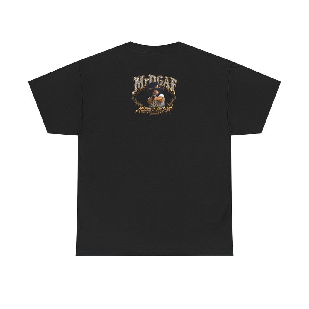 IDGAF Never Will Tee — Bold Rhinestone Text Graphic T‑Shirt