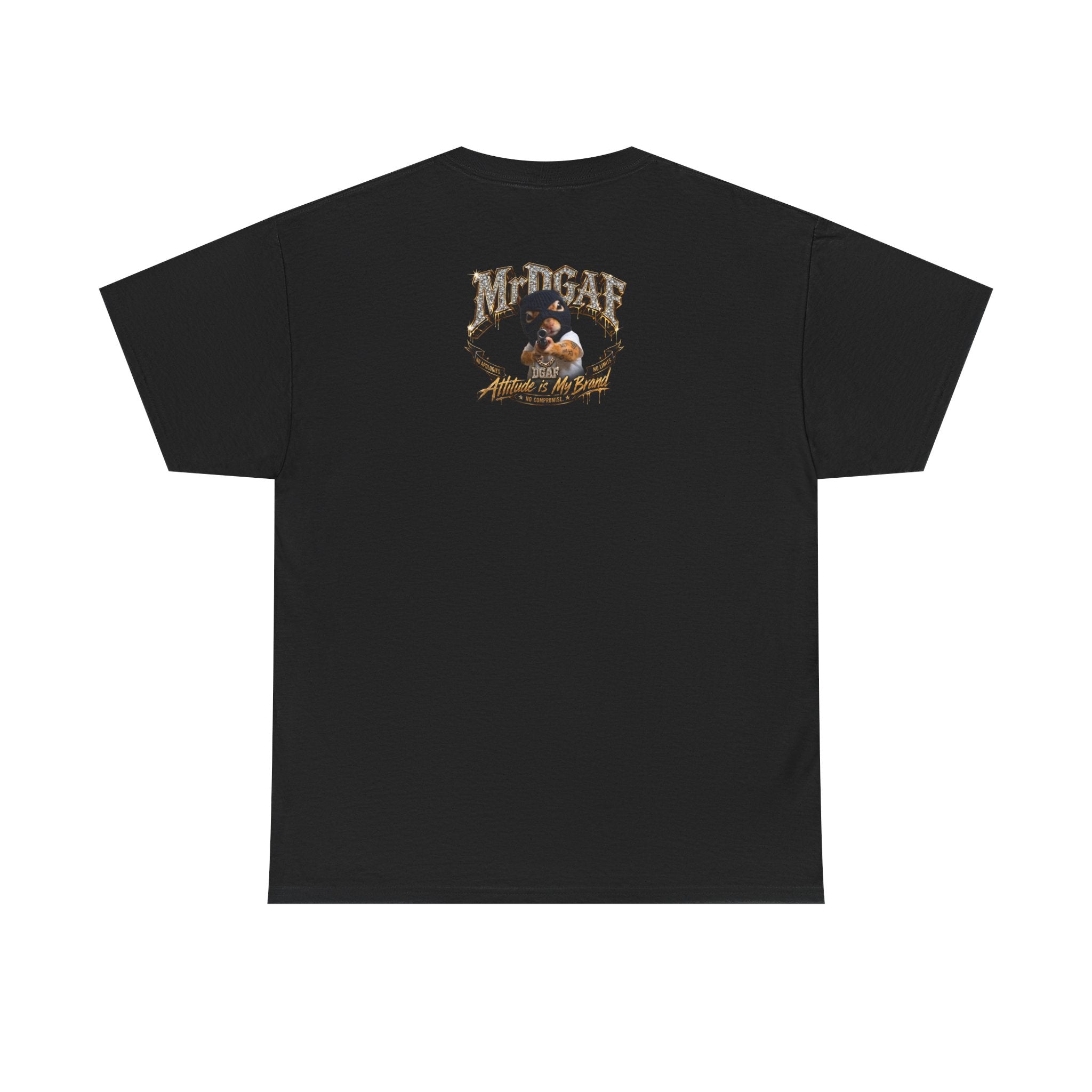 IDGAF Never Will Tee — Bold Rhinestone Text Graphic T‑Shirt
