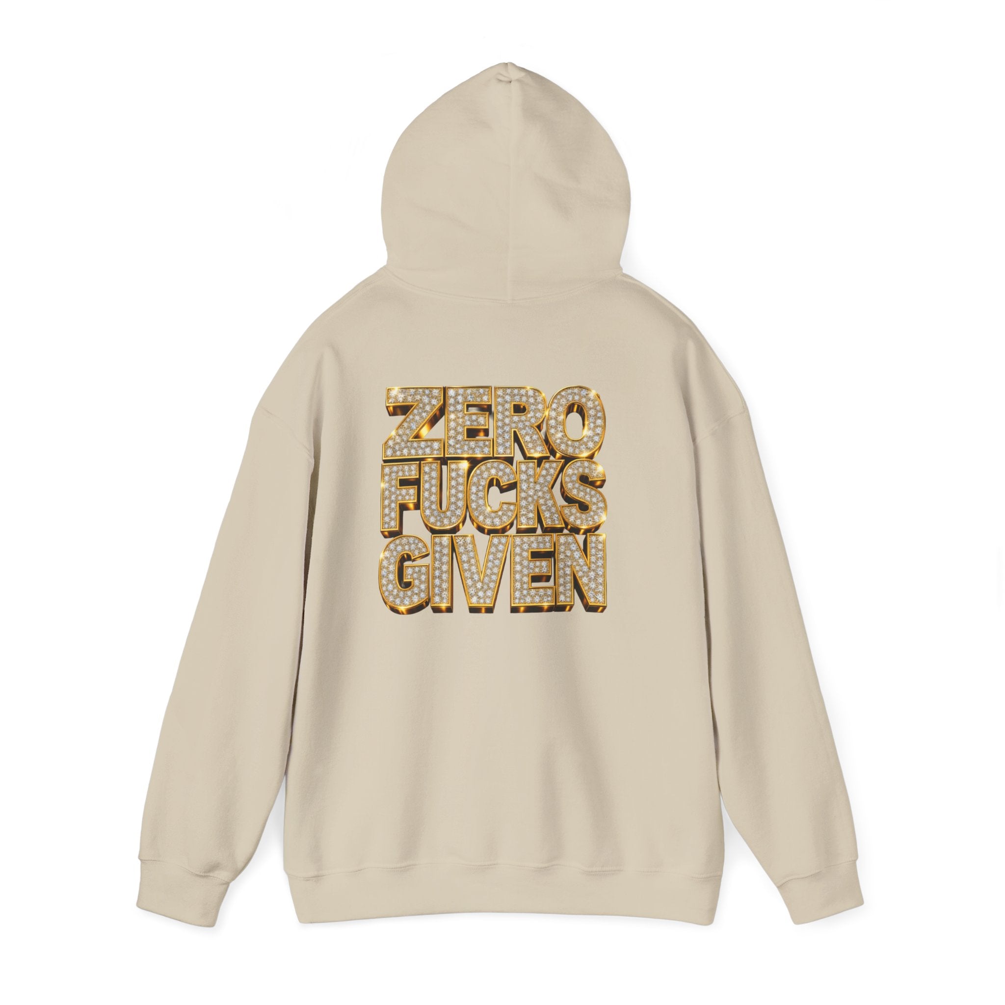 Zero Fucks Given Hoodie — Bold Marquee Lettering Graphic Pullover