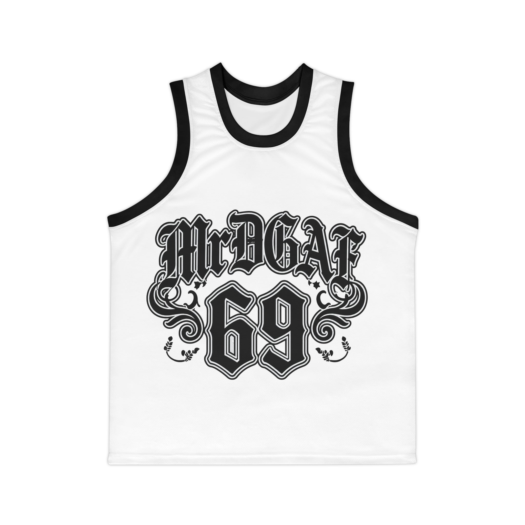 Basketball Jersey — Vintage Gothic "MrDgat 69" Number Tank - mrdgaf.shop