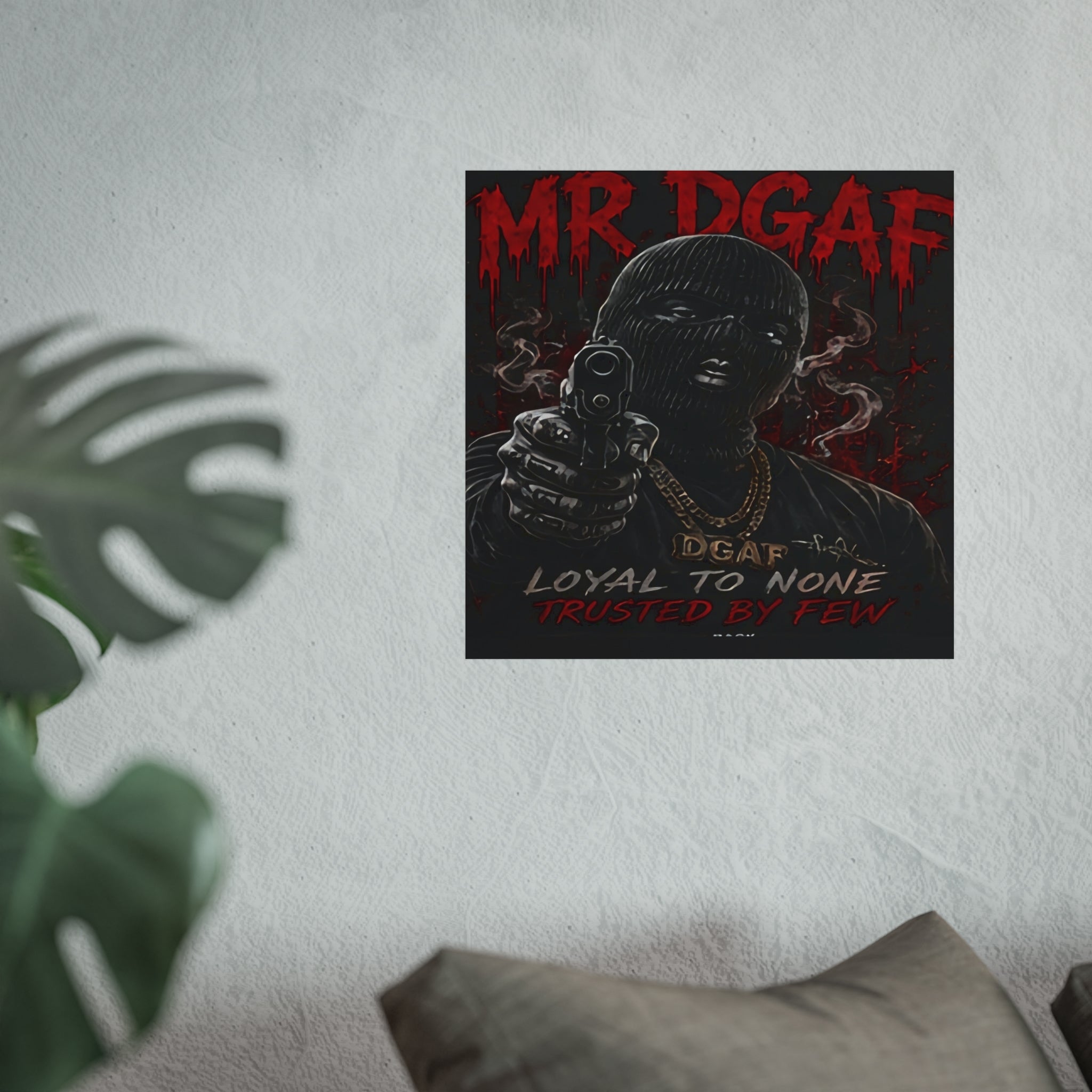 Fine Art Poster — 'Loyal to None' Masked Gunman Dark Urban Art Print