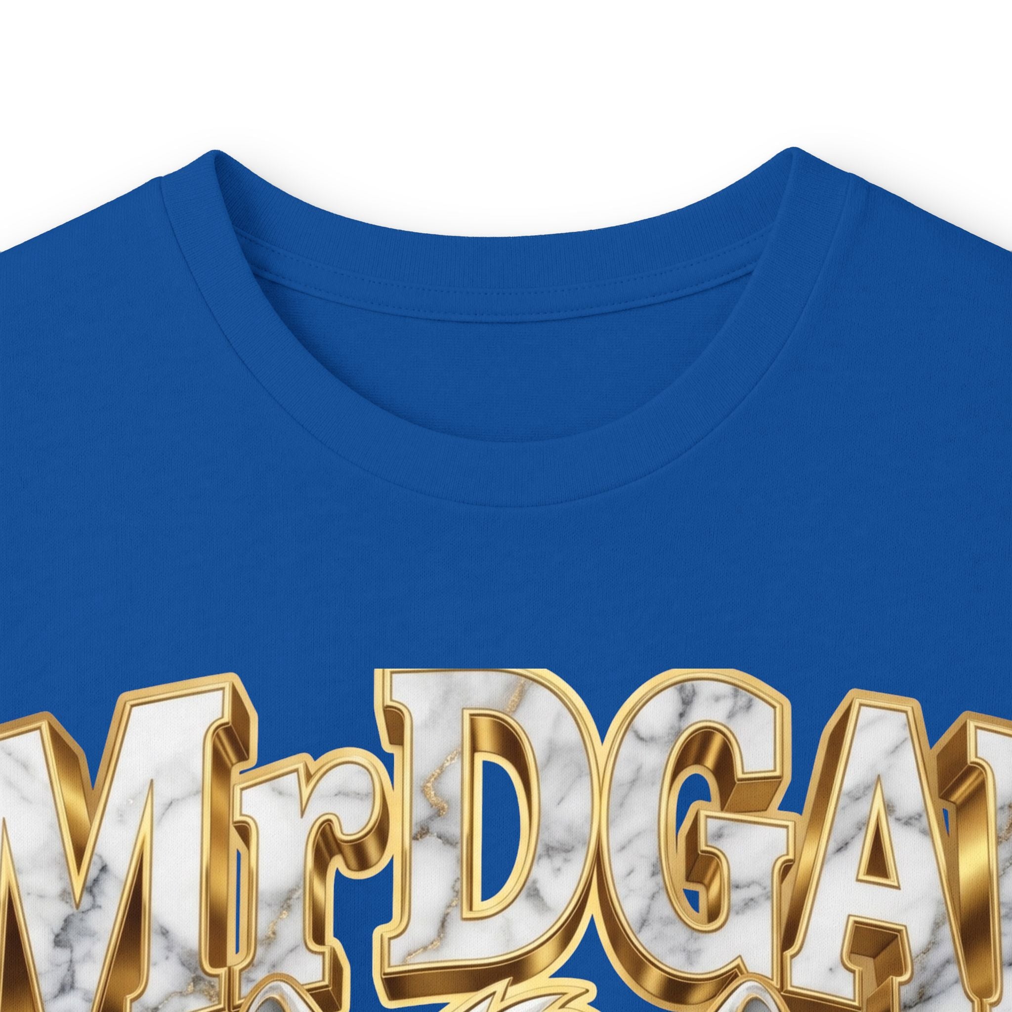 Long Sleeve Tee — Bold ‘DGAF’ Cat Graphic & Gold 3D Profanity Back