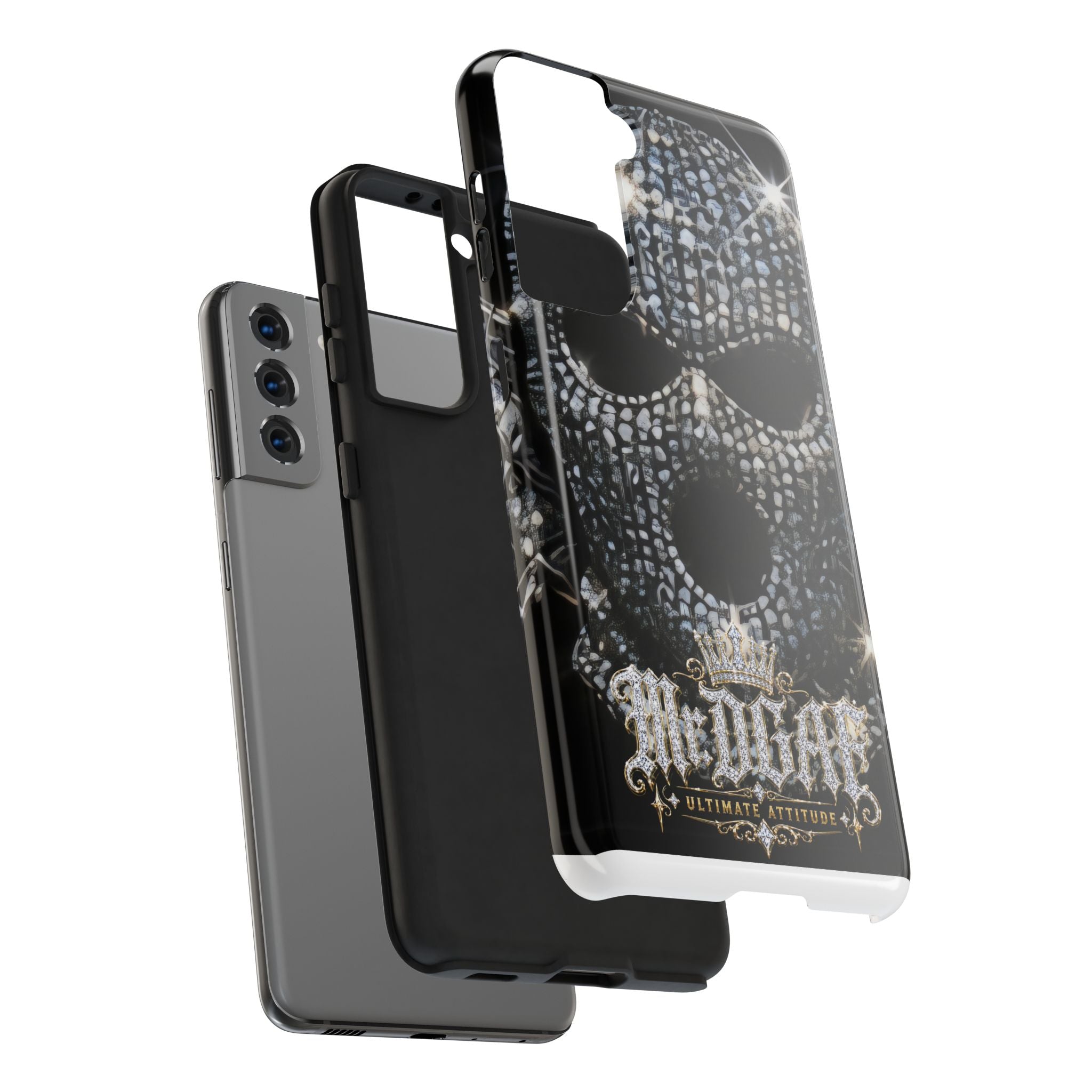 Skull Rhinestone Tough Phone Case — "Outlaw" Ultimate Attitude - mrdgaf.shop