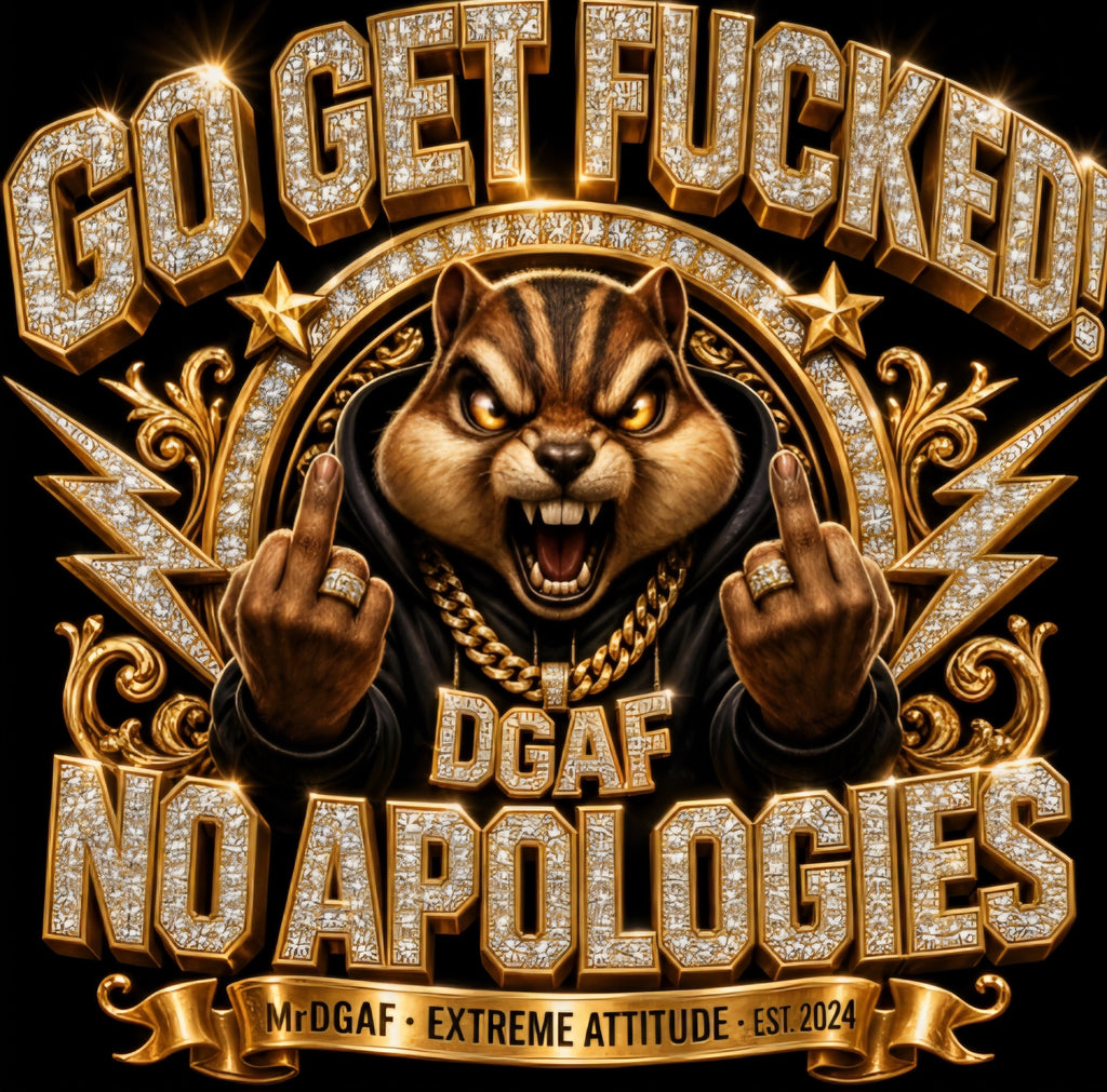 Kiss-Cut Vinyl Decal — Edgy 'Mr DGAF' Middle Finger Graphic Sticker (F*** You)